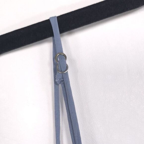 Lovers + Friends NWOT Mini Dress MEDIUM Dusty Blue Tinsley Lace Sleeveless SEXY - Picture 9 of 15